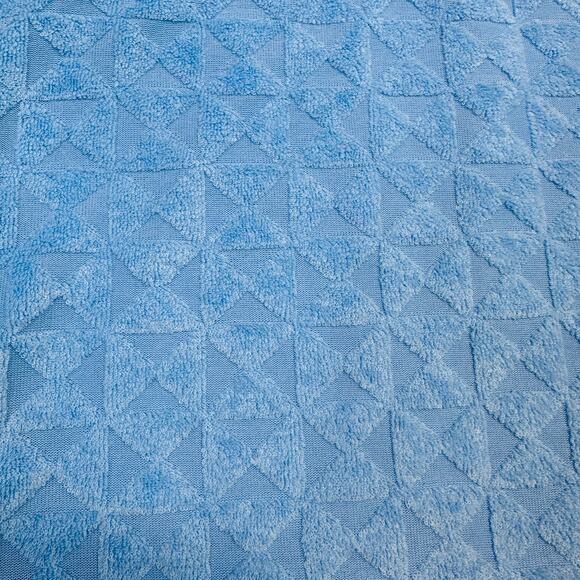 7 For All Mankind Top WMNS M Baby Blue Textured Terry Cloth Button Up Loungewear - Picture 3 of 7